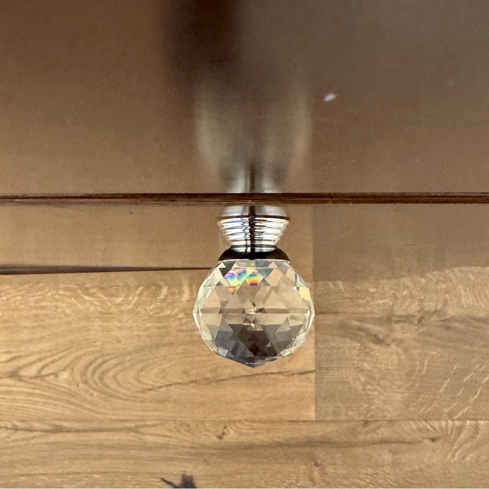 Crystal faceted drawer knobs